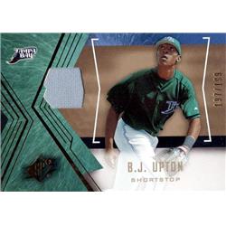 Picture of Autograph Warehouse 664648 B.J. Upton Player Worn Jersey Patch Tampa Bay Rays 2005 Upper Deck No.7 LE 197-199 Baseball Card