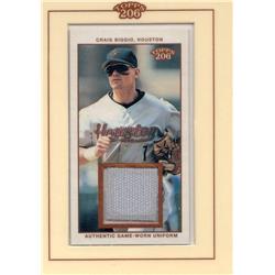 664733 Craig Biggio Player Worn Jersey Patch Houston Astros 2002 Topps 206 No.TRCB Baseball Card