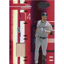 664853 Paul Konerko Player Used Bat Patch Chicago White Sox 2005 Leaf Certified Materials Mirror Refractor No.121 LE 141-250 Baseball Card