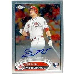 665009 Devin Mesoraco Autographed Rookie RC Cincinnati Reds 2012 Topps Chrome No.172 Certified Baseball Card
