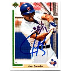 Juan Gonzalez autographed signed jersey MLB Texas Rangers PSA COA