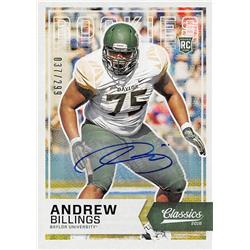 665236 Andrew Billings Autographed Baylor Bears 2016 Panini Classics Rookie No.246 LE 37-299 Football Card