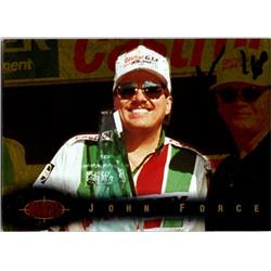 724202 John Force Autographed Funny Car Racing Driver, SC 1995 Classic Images No.96 Trading Card