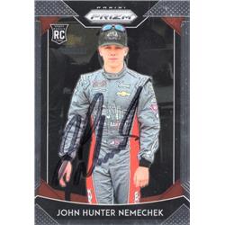724287 John Hunter Nemechek Autographed Auto Racing, NASCAR & SC 2019 Panini Prizm Rookie No.38 Trading Card