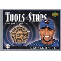 724382 Carlos Delgado Player Used Bat Patch Toronto Blue Jays 2004 Upper Deck Tools of the Stars No.TSCD1 LE 115-250 Baseball Card