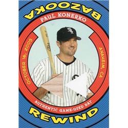 724412 Paul Konerko Player Used Bat Patch Chicago White Sox 2006 Topps Bazooka Rewind No.BRPK Baseball Card