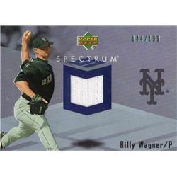724432 Billy Wagner Player Worn Jersey Patch New York Mets 2007 Upper Deck Spectrum No.SSWBW LE 144-199 Baseball Card