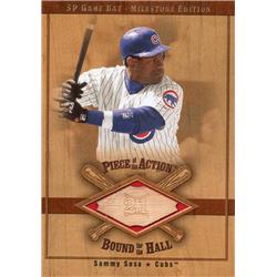 724582 Sammy Sosa Player Used Bat Patch Chicago Cubs 2001 Upper Deck Bounf for the Hall No.BSS Baseball Card