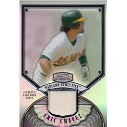 724603 Eric Chavez Player Worn Jersey Patch Oakland Athletics 2007 Bowman Sterling Refractor No.BSEC LE 173-199 Baseball Card