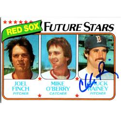 724675 Chuck Rainey Autographed Boston Red Sox, SC 1980 Topps Future Stars No.662 Baseball Card