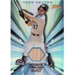 724776 Todd Helton Player Used Bat Patch Colorado Rockies 2002 Topps Finest No.FRBTH Baseball Card -  Autograph Warehouse