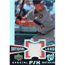 724782 Ryan Zimmerman Player Worn Jersey Patch Washington Nationals 2006 Upper Deck Special Materials Refractor No.SMRZ Baseball Card