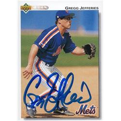 725006 Gregg Jefferies Autographed New York Mets 1992 Upper Deck No.133 Baseball Card