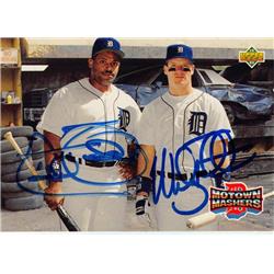 725083 Cecil Fielder Mickey Tettleton Autographed Detroit Tigers 1992 Upper Deck No.46 Baseball Card