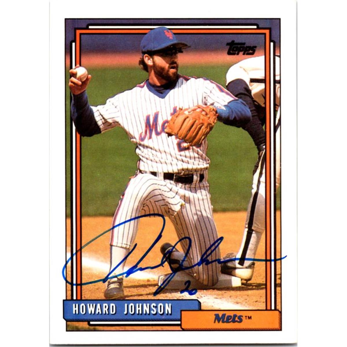 725172 Howard Johnson Autographed New York Mets 1992 Topps No.590 Baseball Card