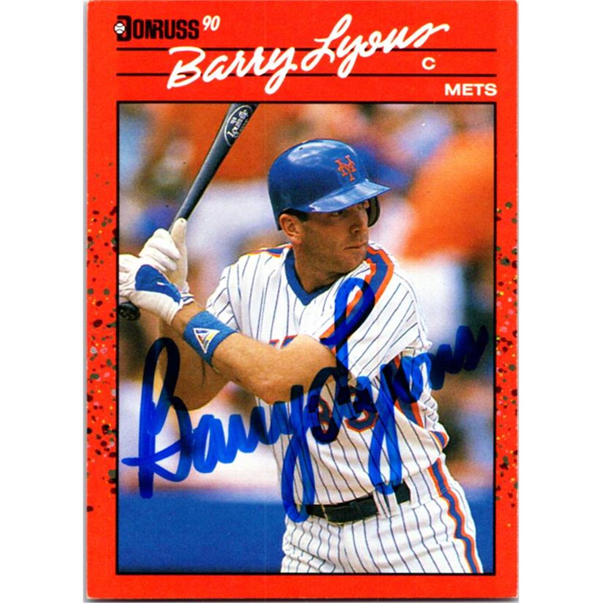 725206 Barry Lyons Autographed New York Mets 1990 Donruss No.526 Baseball Card