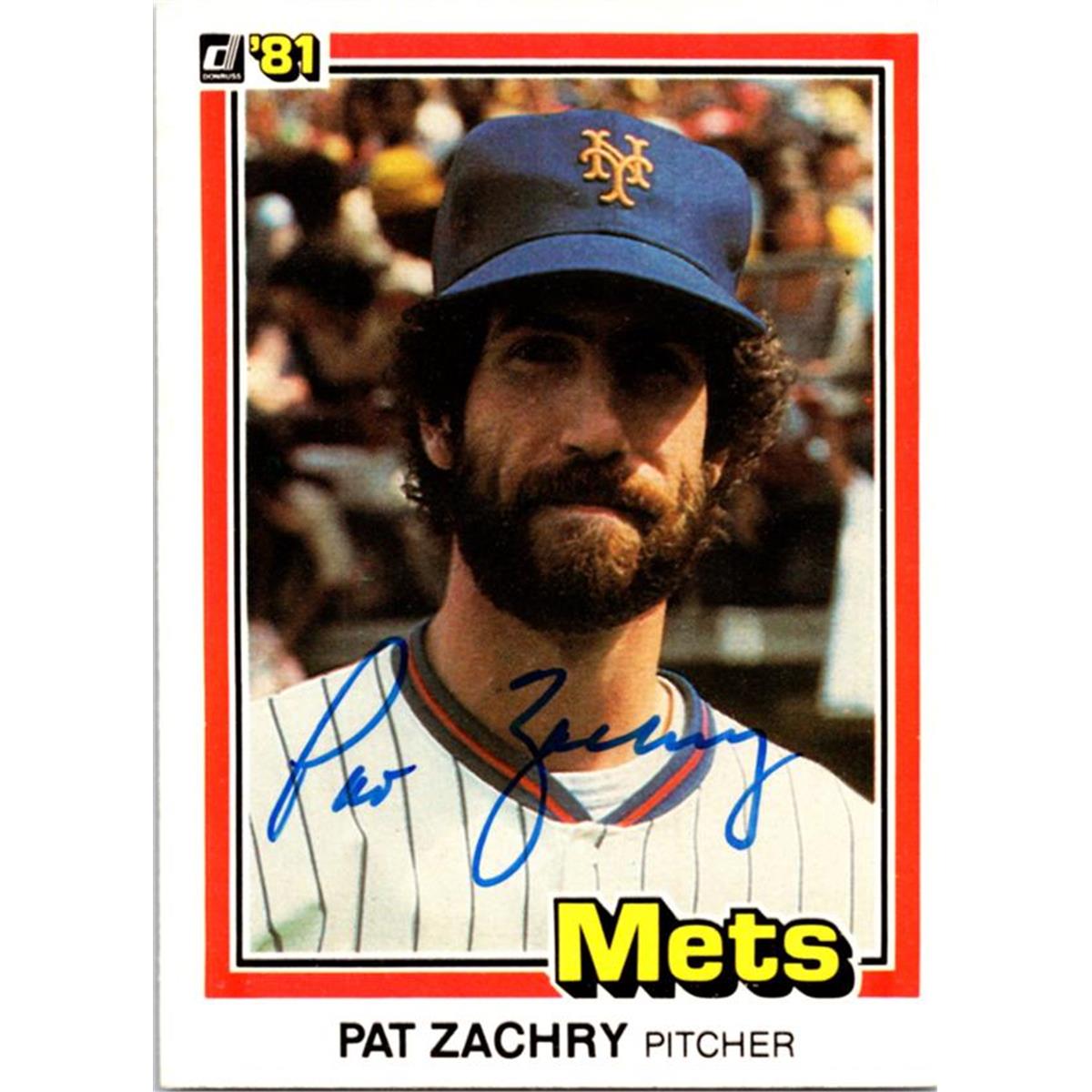 725277 Pat Zachry Autographed New York Mets 1981 Donruss No.275 Baseball Card