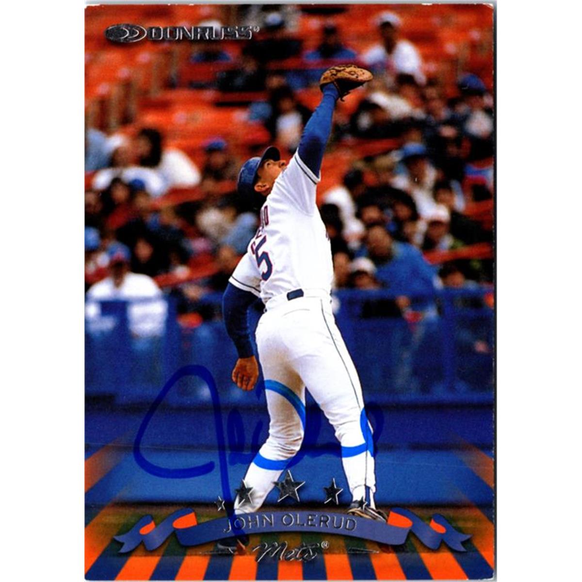 725285 John Olerud Autographed New York Mets 1998 Donruss No.199 Baseball Card