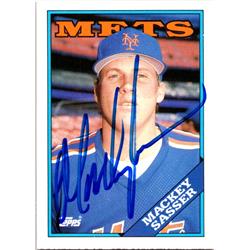 725366 Mackey Sasser Autographed New York Mets 1988 Topps Traded No.103T Baseball Card