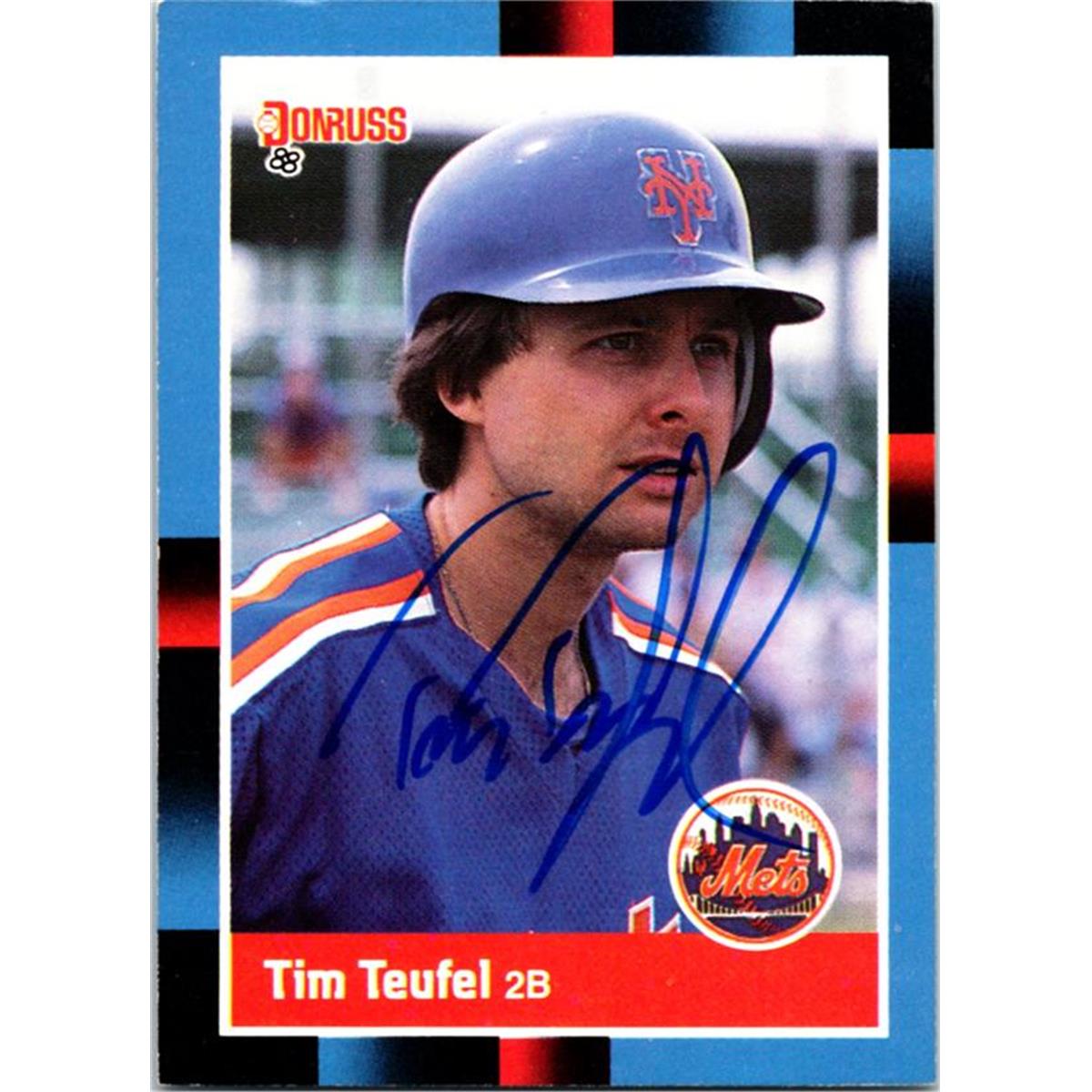 725368 Tim Teufel Autographed New York Mets 1988 Donruss No.648 Baseball Card