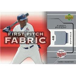 725467 Torii Hunter Player Worn Jersey Patch Minnesota Twins 2005 Upper Deck Fabric No.GUTH Baseball Card