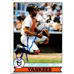 725568 Cliff Johnson Autographed New York Yankees 1979 Topps No.114 Baseball Card