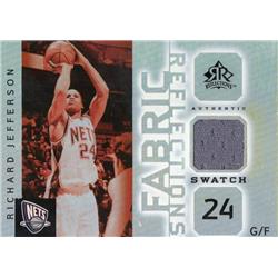 725594 Richard Jefferson Player Worn Jersey Patch New Jersey Nets 2005 Upper Deck Fabric Reflections No.FRRJ Basketball Card