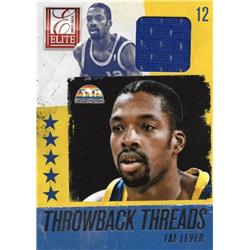725639 Fat Lever Player Worn Jersey Patch Denver Nuggets 2014 Panini Elite Throwback Threads No.39 Basketball Card