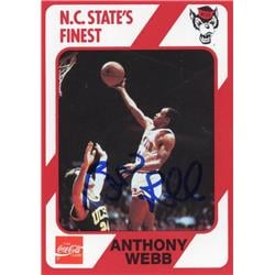725661 Spud Webb Autographed Nc State Wolfpack 1989 College Collection No.133 Basketball Card