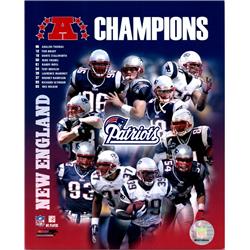 Picture of Autograph Warehouse 725929 8 x 10 in. New England Patriots Afc Champions Brady Bruschi Photofile Licensed Photo