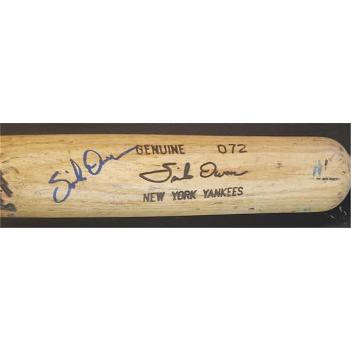 Picture of Autograph Warehouse 726134 Spike Owen Autographed Game Used New York Yankees Legend Baseball Bat