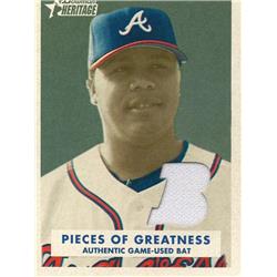 Picture of Autograph Warehouse 654497 Andruw Jones Player Worn Jersey Patch Atlanta Braves 2006 Bowman Heritage Greatness No.PGAJ2 Baseball Card