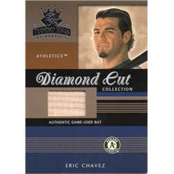 Picture of Autograph Warehouse 654508 Eric Chavez Player Used Bat Patch Oakland Athletics 2003 Donruss Diamond Kings No.DC85 LE 84-500 Baseball Card