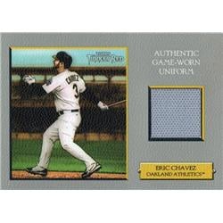 Picture of Autograph Warehouse 654540 Eric Chavez Player Worn Jersey Patch Oakland Athletics 2006 Topps Turkey Red No.TRREC Baseball Card