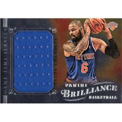 703385 Tyson Chandler Player Worn Jersey Patch New York Knicks 2013 Panini Brilliance No.35 Basketball Card