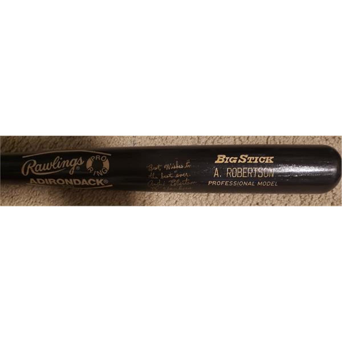 Picture of Autograph Warehouse 724121 Andre Robertson Autographed New York Yankees Legend Baseball Bat