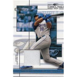 700852 Vernon Wells Player Worn Jersey Patch Toronto Blue Jays 2004 Donruss Timelines No.49 Baseball Card