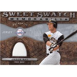 700881 Jason Bay Player Worn Jersey Patch Pittsburgh Pirates 2009 Upper Deck Sweet Spot No.SSJB Baseball Card
