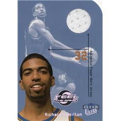 700903 Richard Hamilton Player Worn Jersey Patch Detroit Pistons 1999 Fleer Ultra No.2FG Basketball Card
