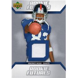 701036 Sinorice Moss Player Worn Jersey Patch New York Giants 2006 Upper Deck Rookie Futures No.RFSM Football Card