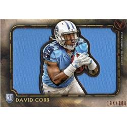 701075 David Cobb Player Worn Jersey Patch Tennessee Titans 2015 Topps Valor Rookie No.VJRDC LE 194-300 Football Card