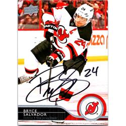701114 Bryce Salvador Autographed New Jersey Devils 2015 Upper Deck No.362 Hockey Card