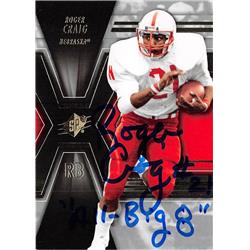 701377 Roger Craig Autographed Nebraska Cornhuskers 2014 Upper Deck Spx No.35 Inscribed All Big 8 Football Card