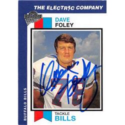 701420 Dave Foley Autographed Buffalo Bills 2005 Topps All Time Fan Favorites Electric Company No.17 Football Card