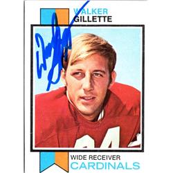 701453 Walker Gillette Autographed St. Louis Cardinals, SC 1973 Topps No.17 Football Card