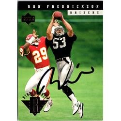701601 Rob Fredrickson Autographed Oakland Raiders, SC 1994 Upper Deck Star Rookie No.30 Football Card