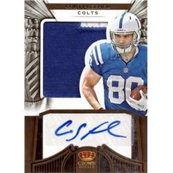 701621 Coby Fleener Autographed Player Worn Jersey Patch Indianapolis Colts 2012 Panini Crown Royale Prime No.259 LE 97-349 Football Card