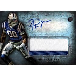 701637 Dwayne Allen Autographed Player Worn Jersey Patch Indianapolis Colts 2012 Topps Inception Rookie No.AJPDA Version 1 Football Card