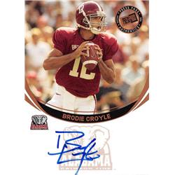 701665 Brodie Croyle Autographed Alabama Crimson Tide 2006 Press Pass Rookie No.BC12 Football Card