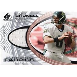 701717 Mark Brunell Player Worn Jersey Patch Jacksonville Jaguars 2004 Upper Deck Fabrics No.AFMB Football Card